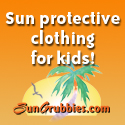 Keep your child sun safe with fun, colorful sun protective waterwear and clothing!